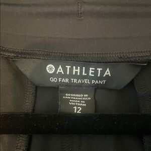 Athleta Jet Black Go Far Travel Pant cargo